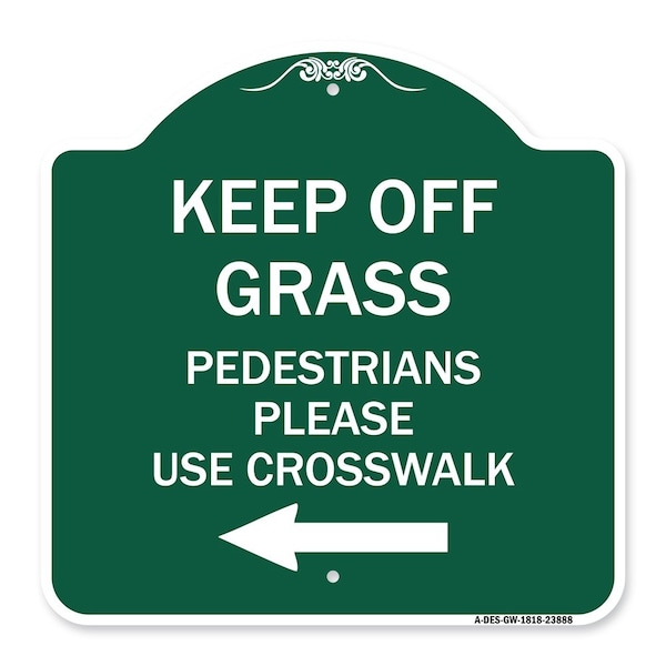 Signmission Designer Series Lawn Boss Stake Kit, Green & White Aluminum Sign, 18" x 18", GW-1818-23888 A-DES-GW-1818-23888 - main